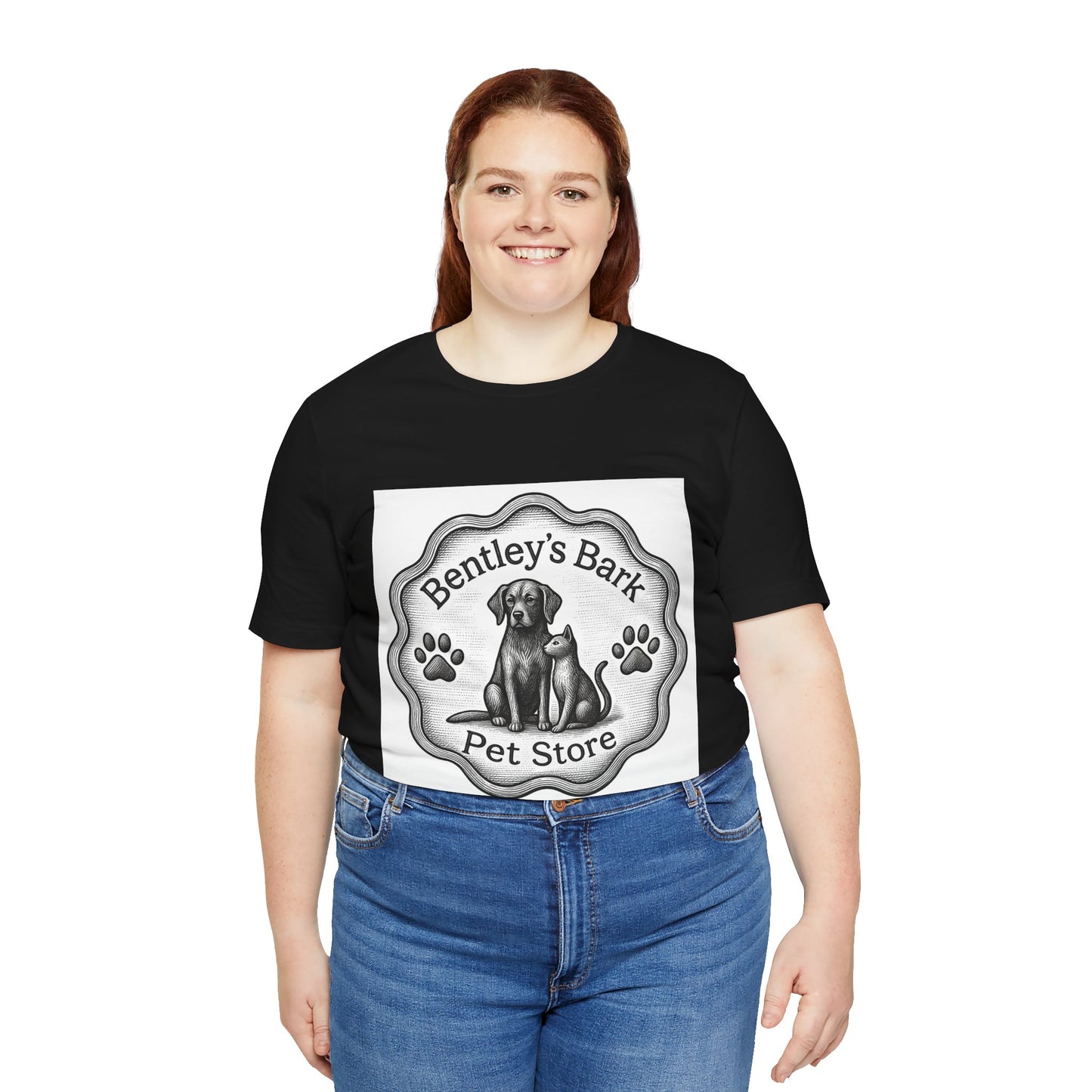 Copy of Bentley’s Bark Pet Store T-Shirt — Vintage Paw Logo Tee