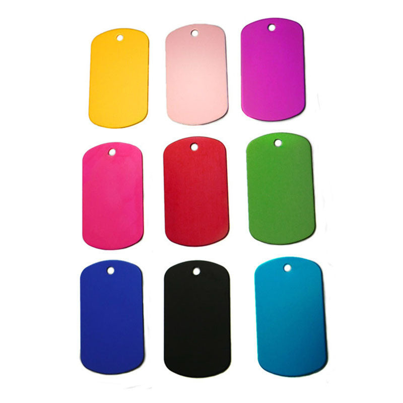 Personalized Aluminum Geometric Pendant ID Tag for Pets
