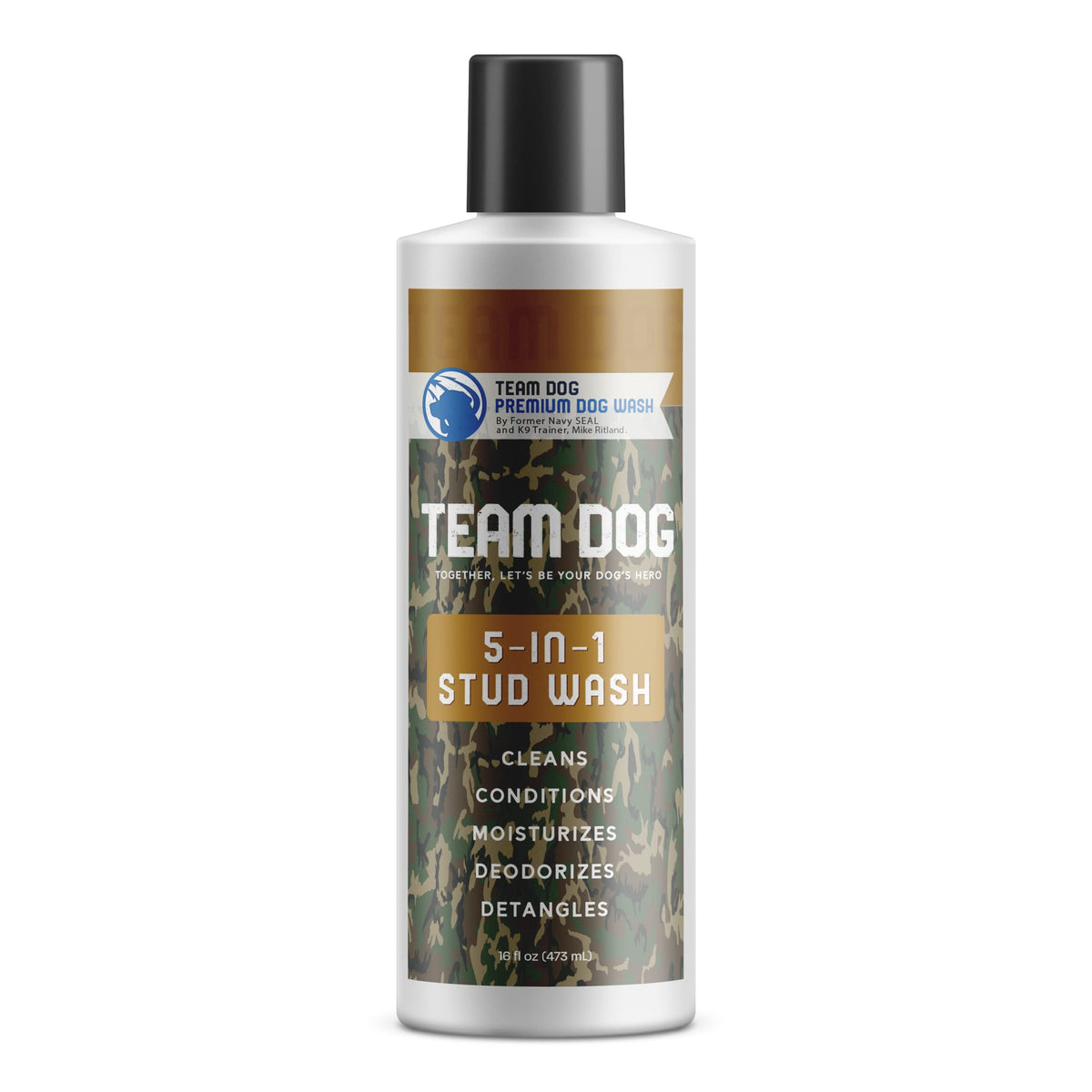 TEAM DOG 5 in 1 Oatmeal Shampoo for Dogs | Moisturizing Detangling & Deodorizing Dog Shampoo and Conditioner | for Allergies & Sensitive Skin | No MEA/DEA Phosphate Sulfates Parabens | 16 Fl Oz