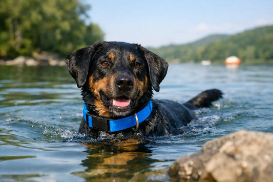 Choosing a Waterproof Dog Collar for Swimming