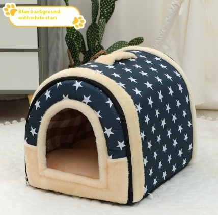 Portable Round Pet Bed with Handle