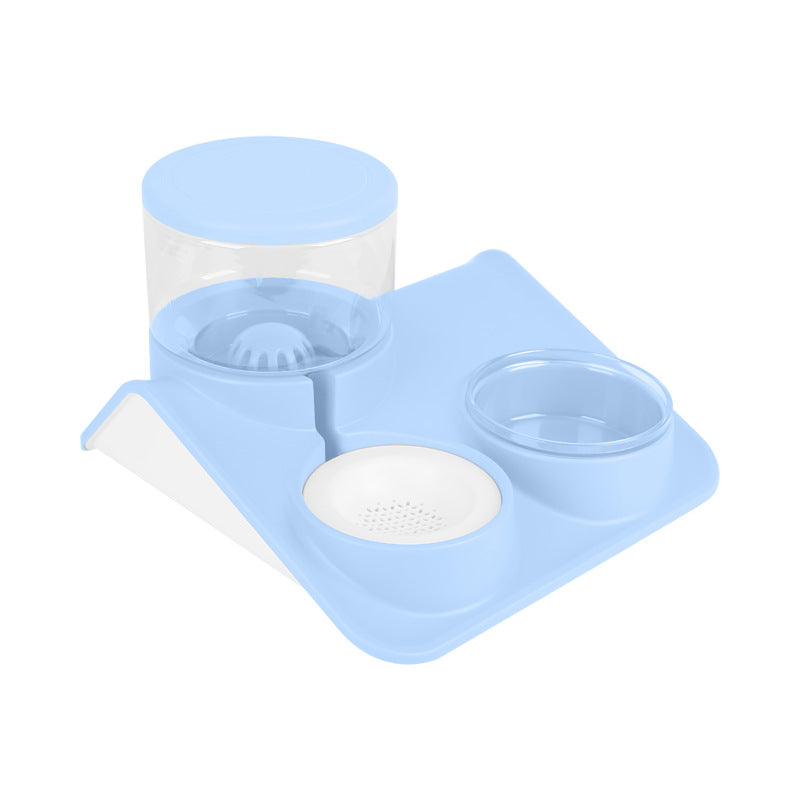 Automatic Pet Feeder with Double Bowls for Dogs and Cats
