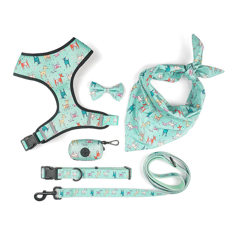 Dog Leash Harness with Bow for Pets