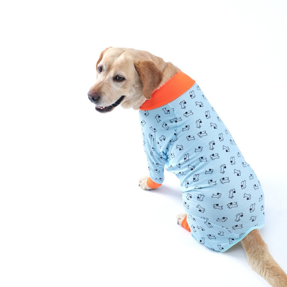 Cute Cartoon Dog Print Bodysuit – Everyday Fashion Suit for Pets