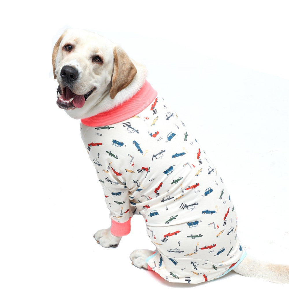 Cute Cartoon Dog Print Bodysuit – Everyday Fashion Suit for Pets