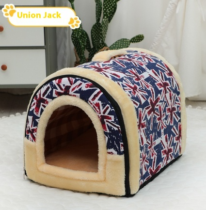 Portable Round Pet Bed with Handle