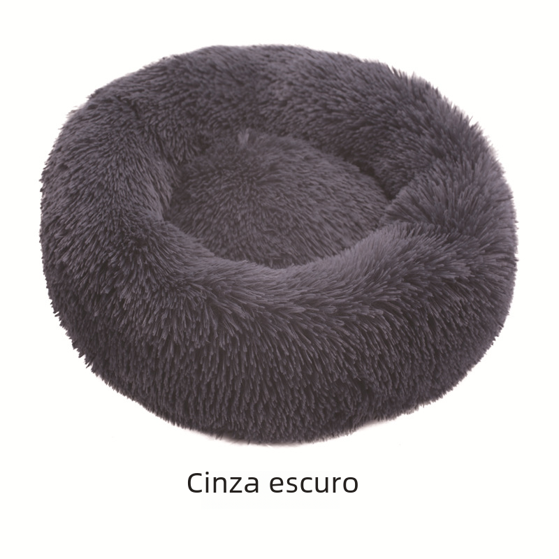 Round Plush Pet Bed for Dogs and Cats - Manufacturer Direct