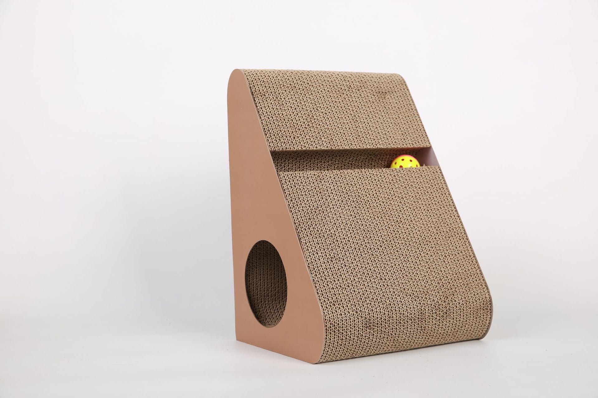 Triangle Cat Scratching Board with Corrugated Paper Toy