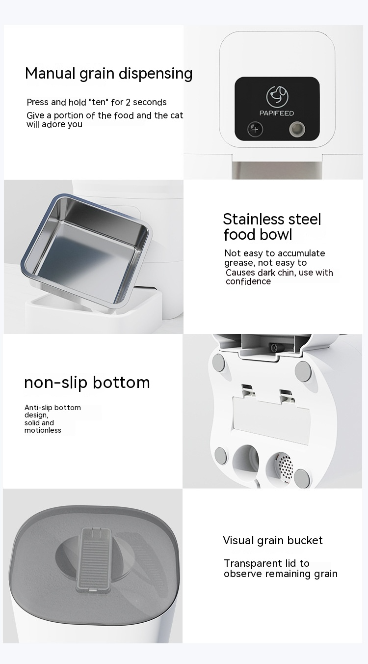 6L Smart Automatic Pet Feeder with WiFi & Camera