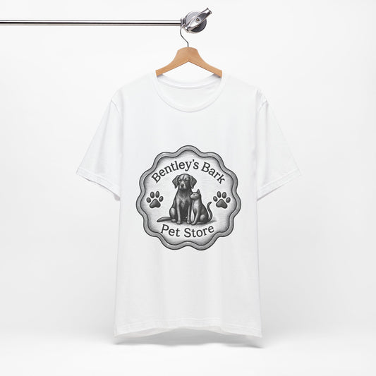 Copy of Bentley’s Bark Pet Store T-Shirt — Vintage Paw Logo Tee