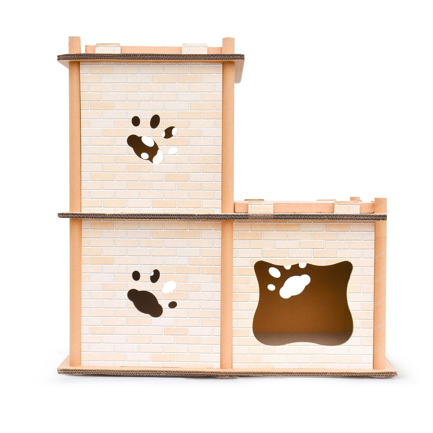 DeCool Corrugated Paper Cat House and Scratching Post