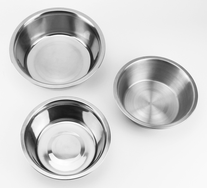 Stainless Steel Thick Round Pet Bowl