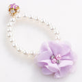 Pet Pearl Flower Elastic Collar for Cats and Dogs
