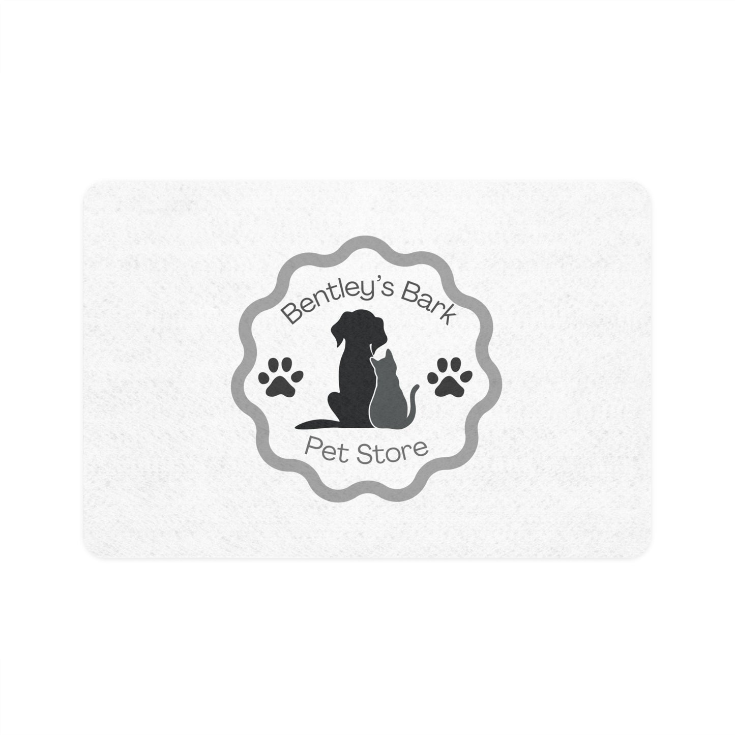 Personalized Pet Food Mat (12x18) — Bentley’s Bark Pet Store Design