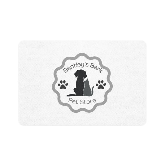 Personalized Pet Food Mat (12x18) — Bentley’s Bark Pet Store Design