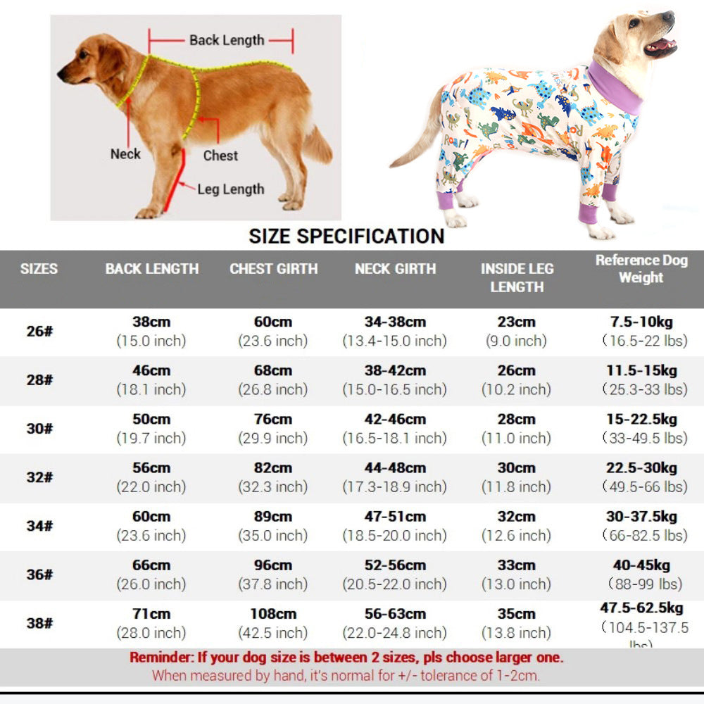 Dog Recovery Suit with Snowman Print – Post-Surgery & Wound Protection
