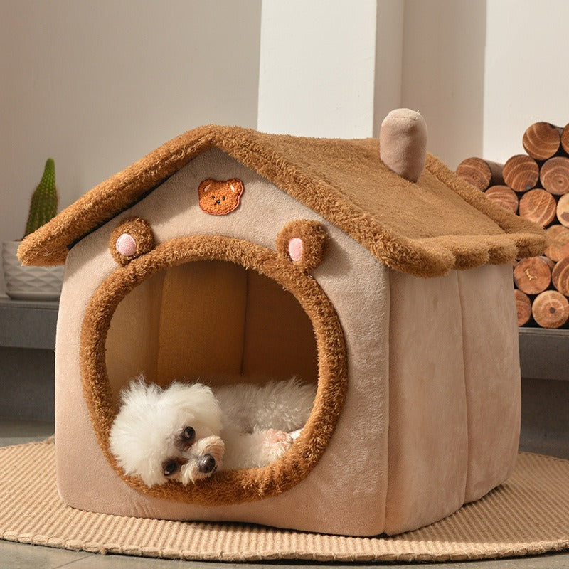 Cozy Four-Season Pet Kennel Bed