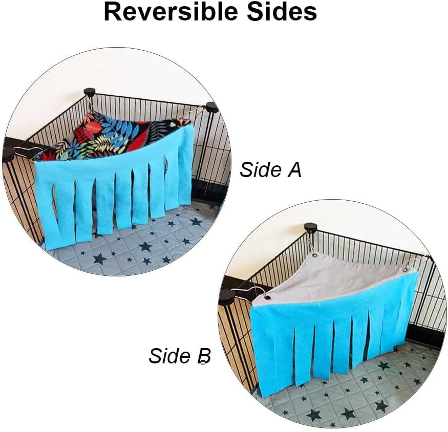 Guinea Pig Hideout Hideaway Corner Fleece Toys Cage Accessories