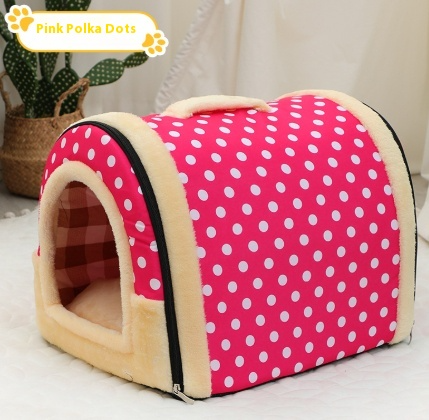 Portable Round Pet Bed with Handle