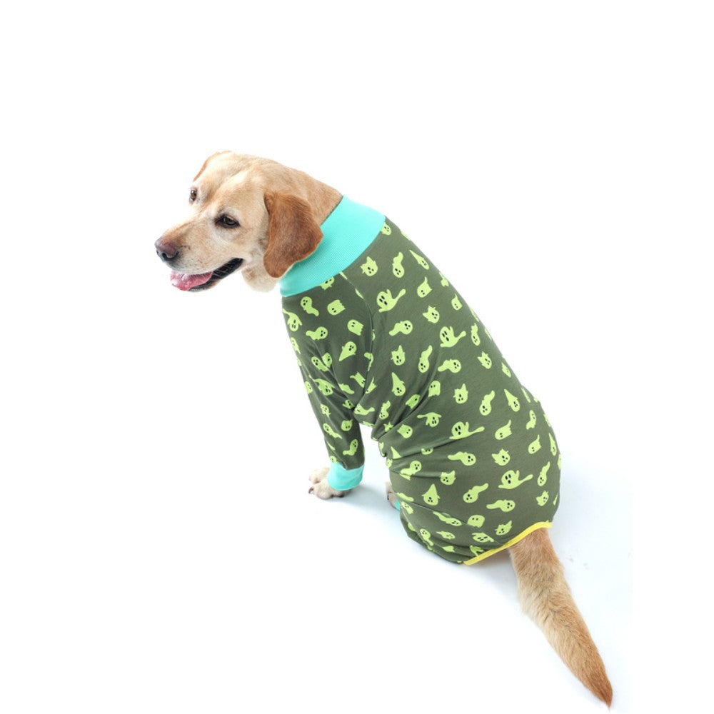 Cute Cartoon Dog Print Bodysuit – Everyday Fashion Suit for Pets