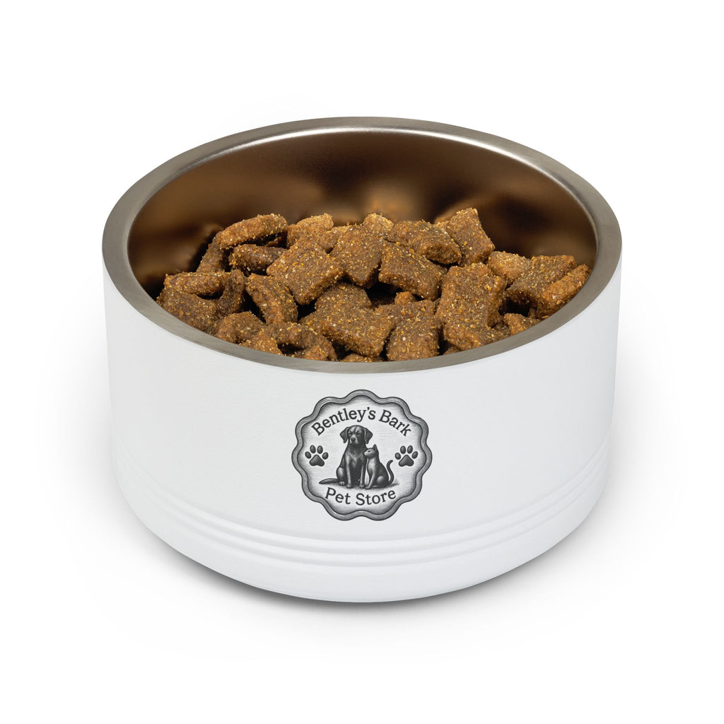 Stainless Steel Pet Bowl - 18oz Personalized 'Bentley's Bark' Dog Food & Water Dish