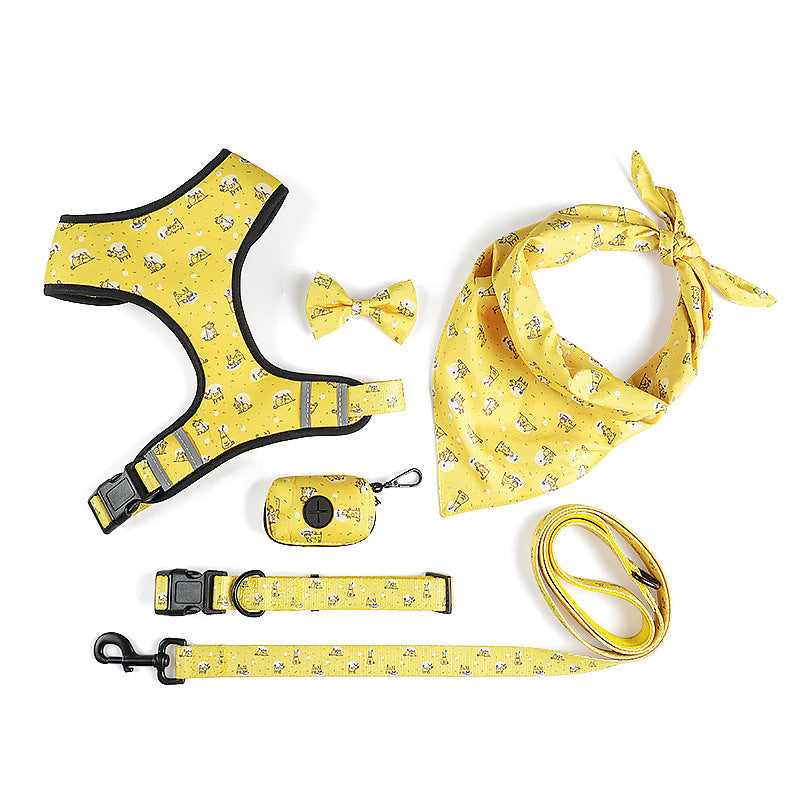 Dog Leash Harness with Bow for Pets