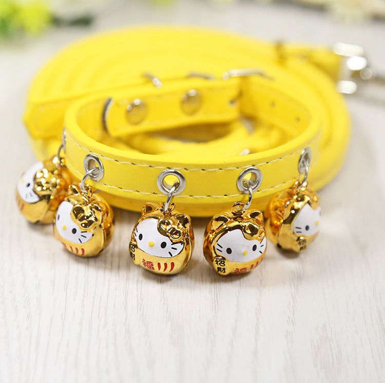 Cat Collars with Bells and Leash