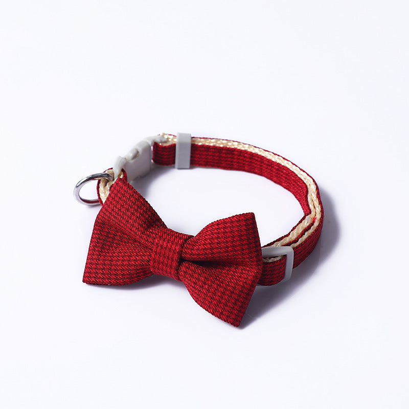 Chic Adjustable Pet Bow Collar