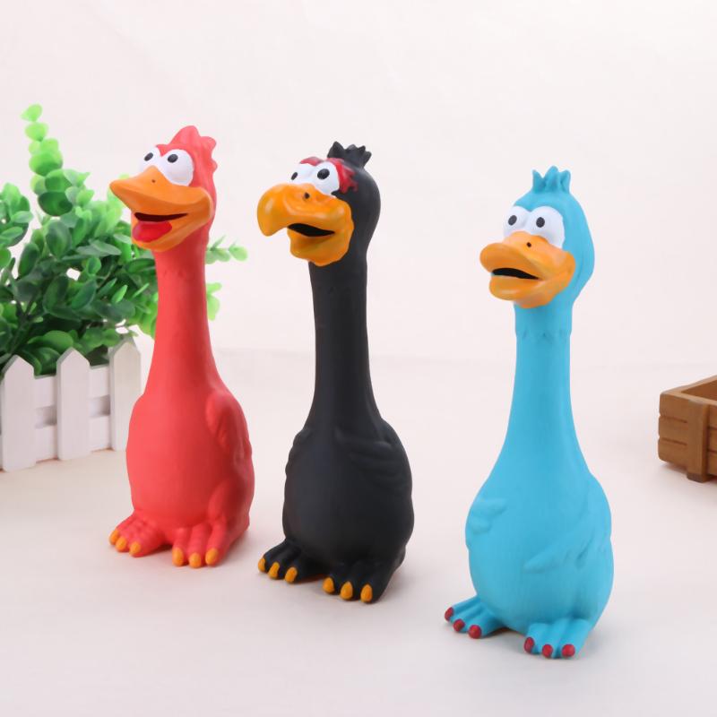 Squeaky Latex Chicken Dog Toy