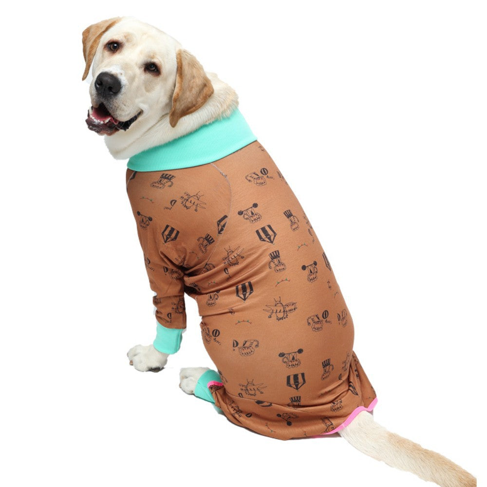 Cute Cartoon Dog Print Bodysuit – Everyday Fashion Suit for Pets