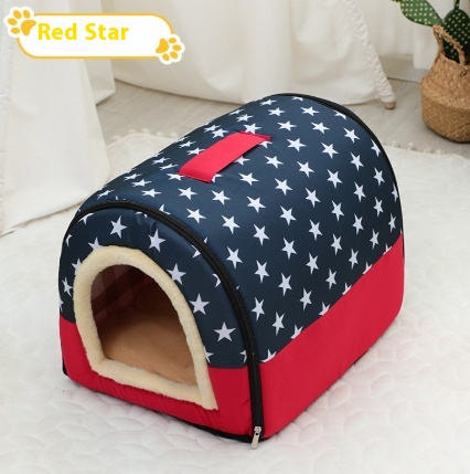 Portable Round Pet Bed with Handle
