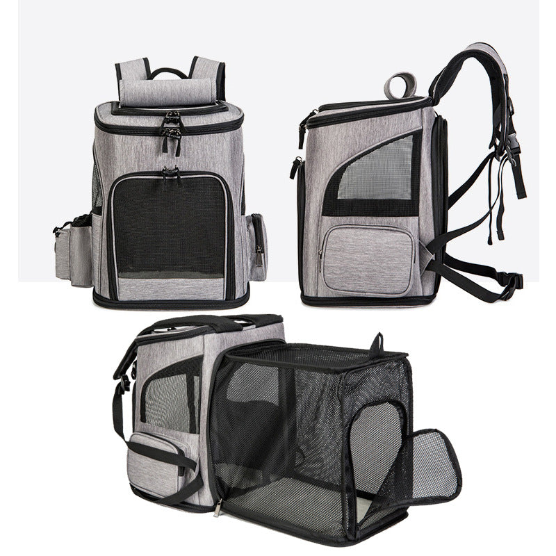 Large Breathable Pet Carrier Backpack for Cats & Dogs