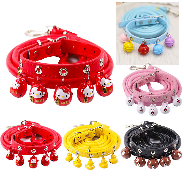 Cat Collars with Bells and Leash