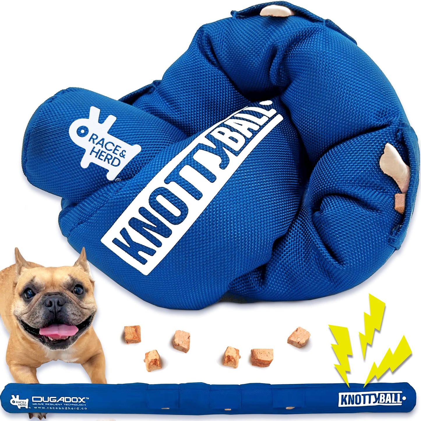 KnottyBall Interactive Snuffle & Puzzle Dog Toy