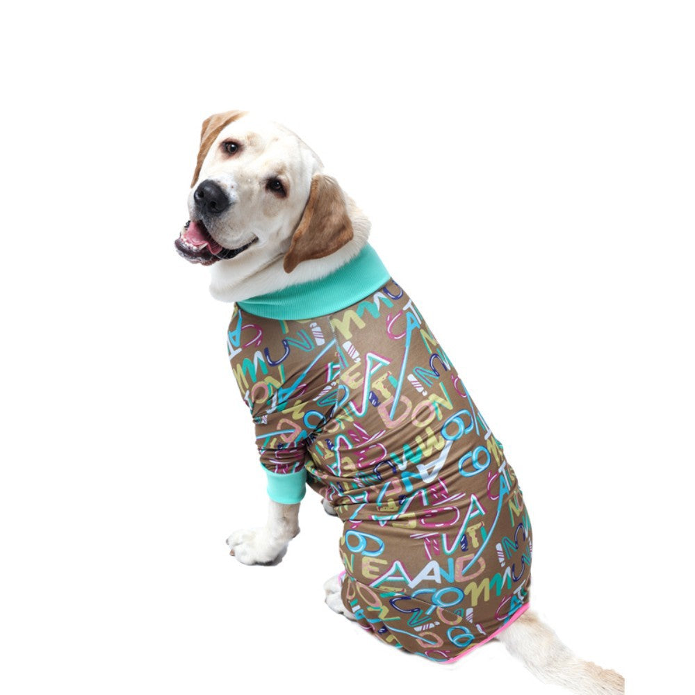 Cute Cartoon Dog Print Bodysuit – Everyday Fashion Suit for Pets