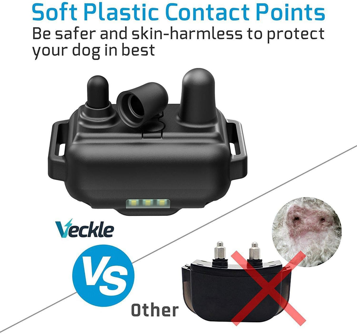 Dog Training Collar with Three Training Modes, Waterproof Training Collar, Long Range up to 2600Ft