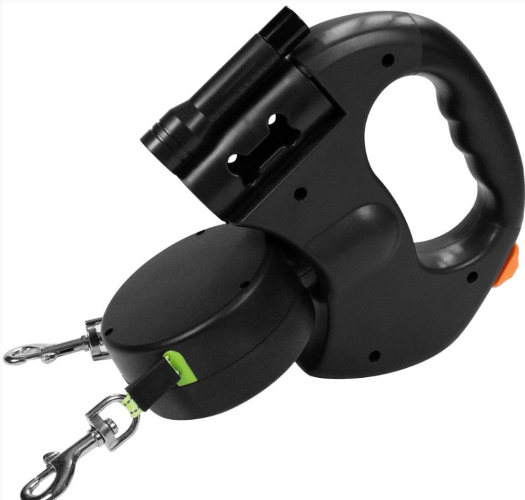 Laisse double rétractable pour chiens