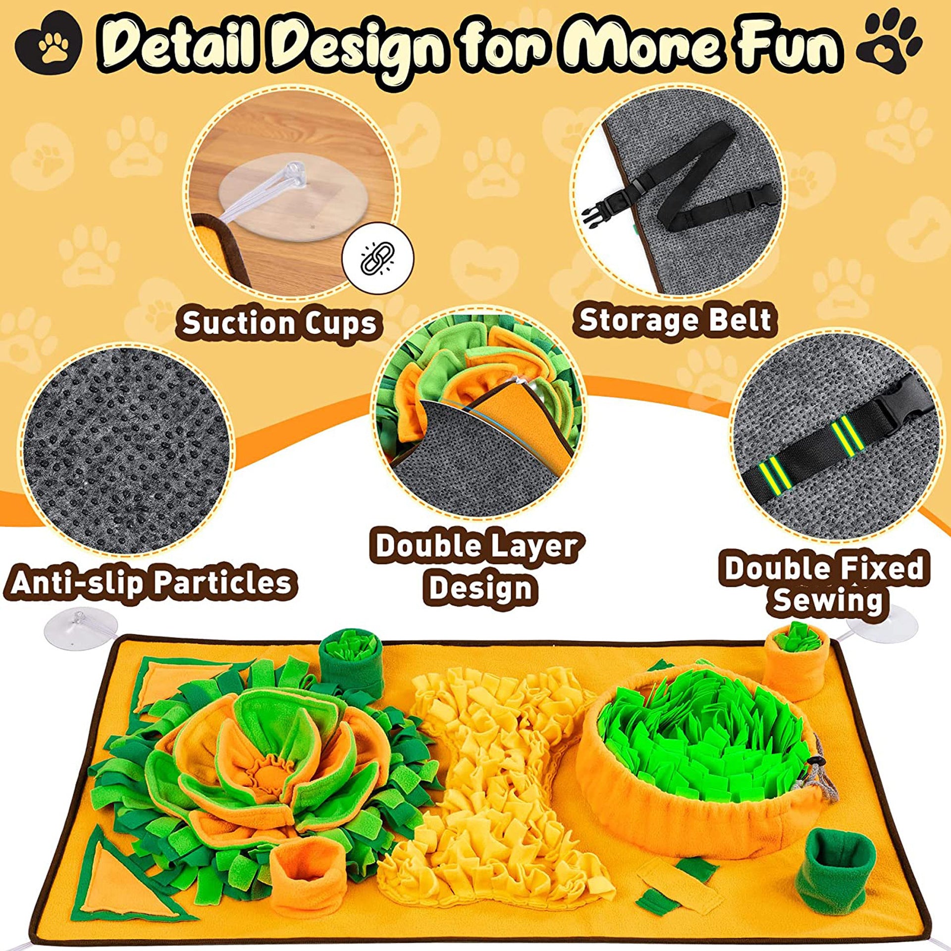 Pet Snuffle Mat for Dogs and Cats Interactive Toy