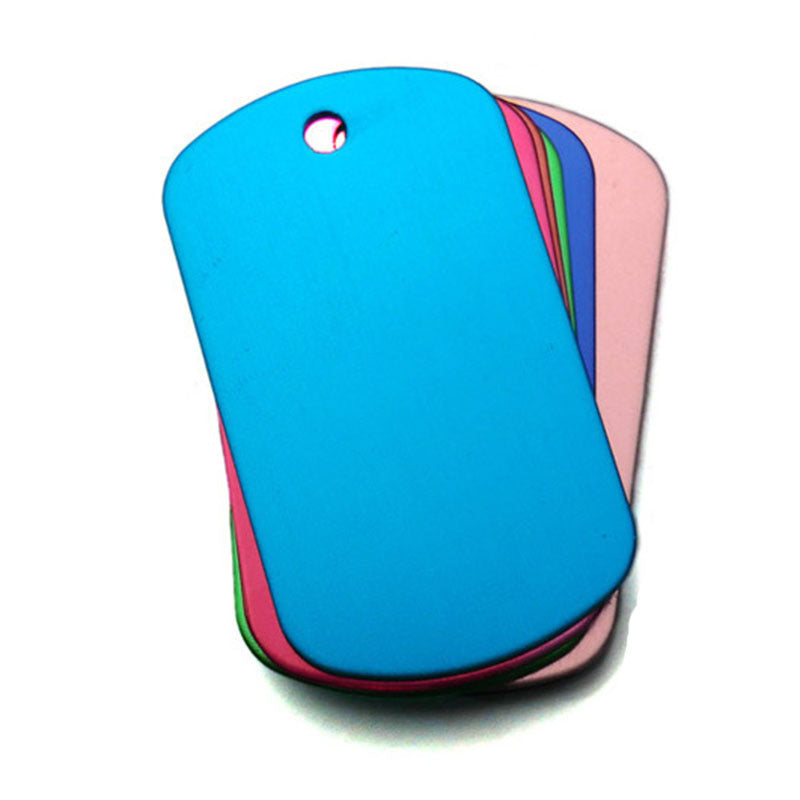 Personalized Aluminum Geometric Pendant ID Tag for Pets