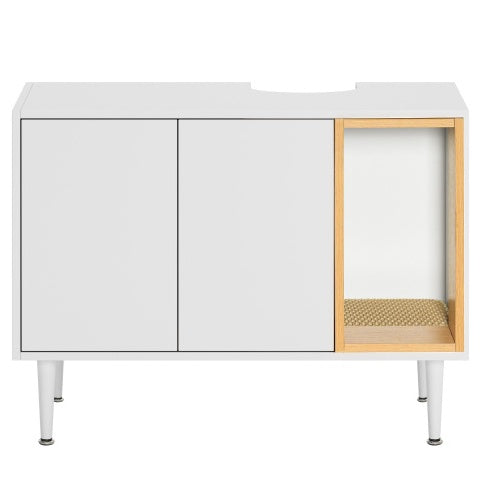 Bathroom Sink Cabinet With Cat Litter Box Enclosure