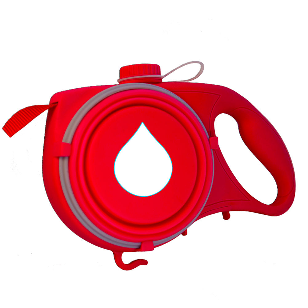 Portable Dog Leash with Built-in Water Bottle