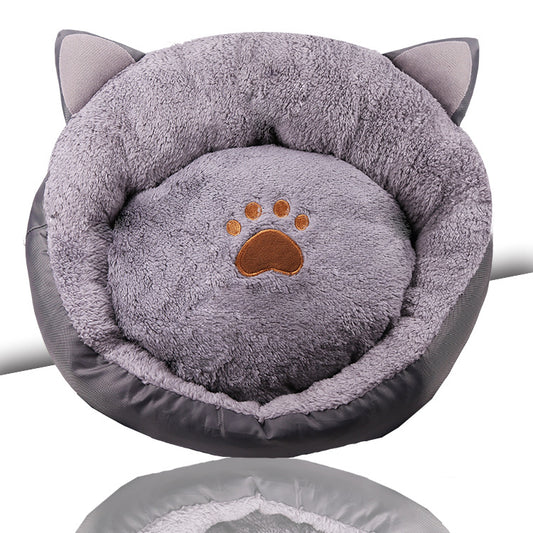 Cat Ears Warm Padded Pet Nest for Cozy Comfort