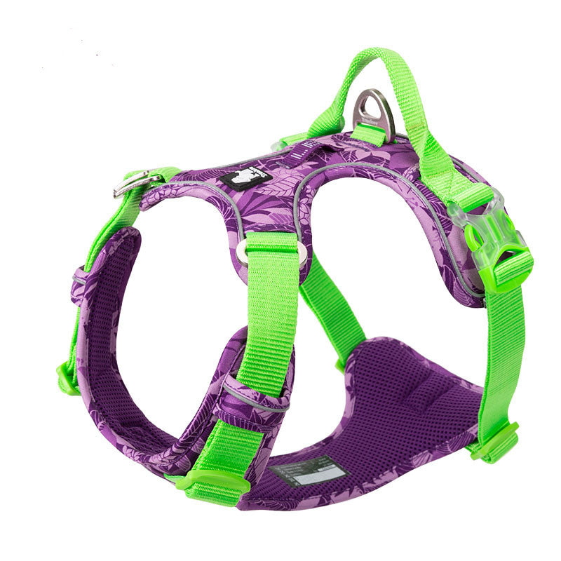 Reflective Nylon Dog Harness and Leash Set – Medium to Large