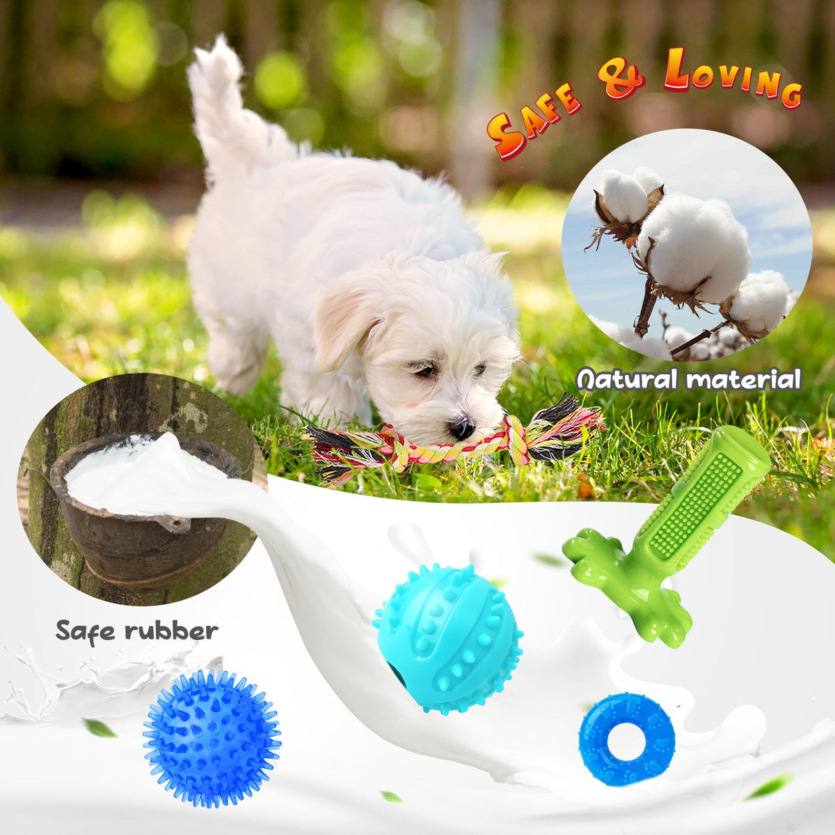 KIPRITII Dog Toys for Puppy Teething - 23 Pack Puppy Teething Toys for Boredom, Pet Dog Toothbrush Dog Toys with Rope Toys, Dog Treat Ball and More Squeaky Toy for Puppies and Small Dogs 🍁 All In One Marketplace Canada