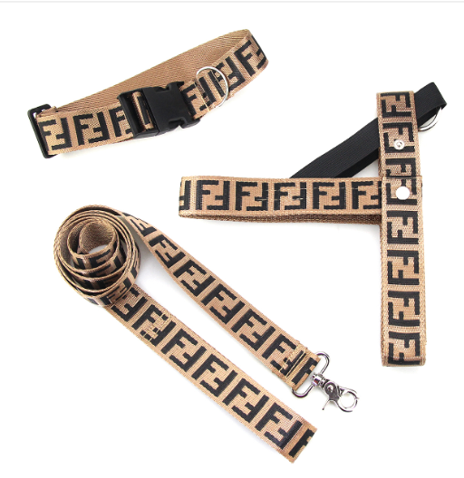Cute Brown Dog Collar for Small and Medium Breeds