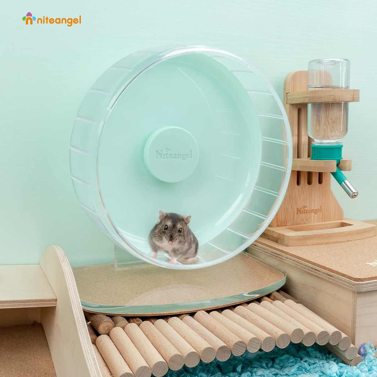 Super-Silent Hamster Exercise Wheel: Quiet 8.2 Inch Running Wheel