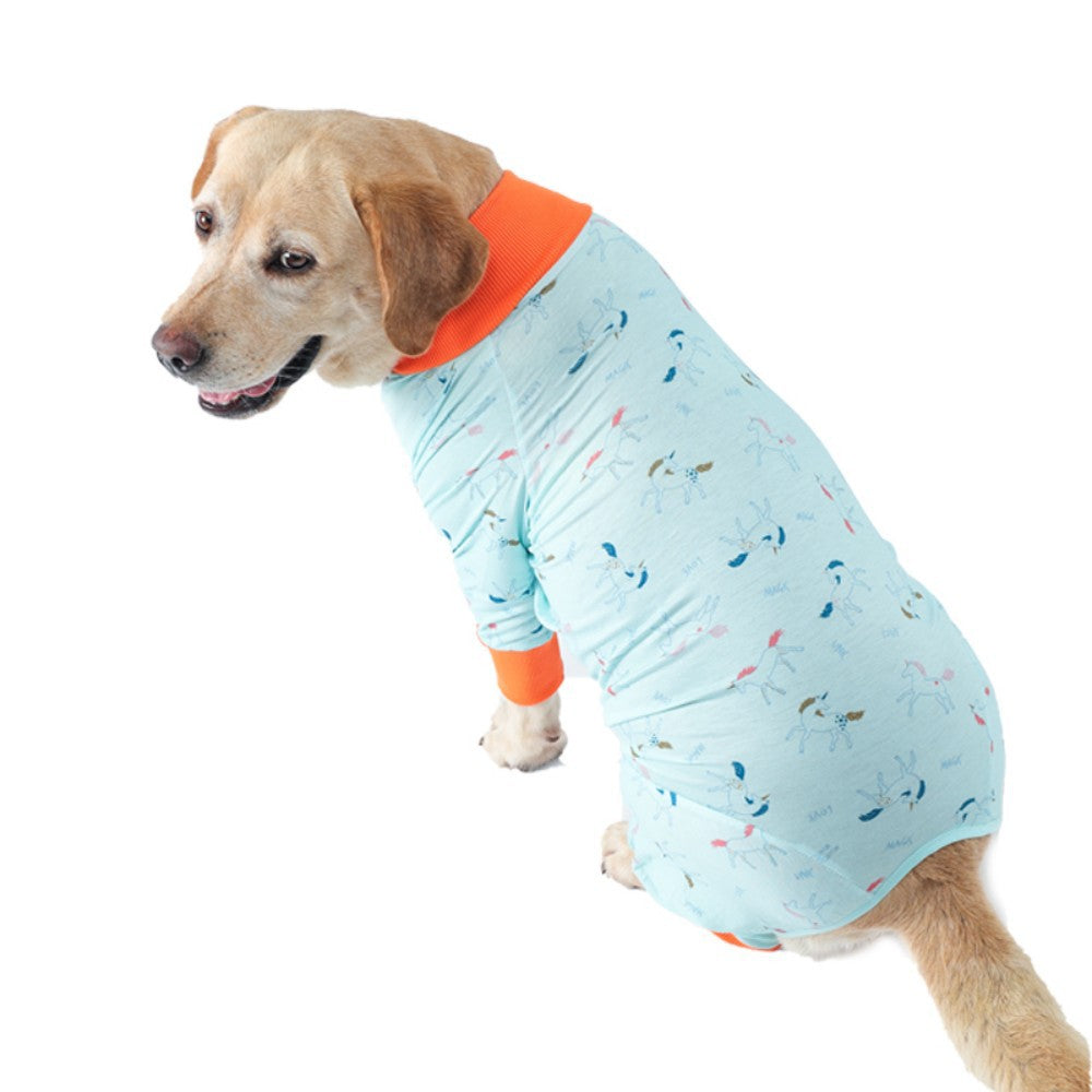 Dog Recovery Suit with Snowman Print – Post-Surgery & Wound Protection