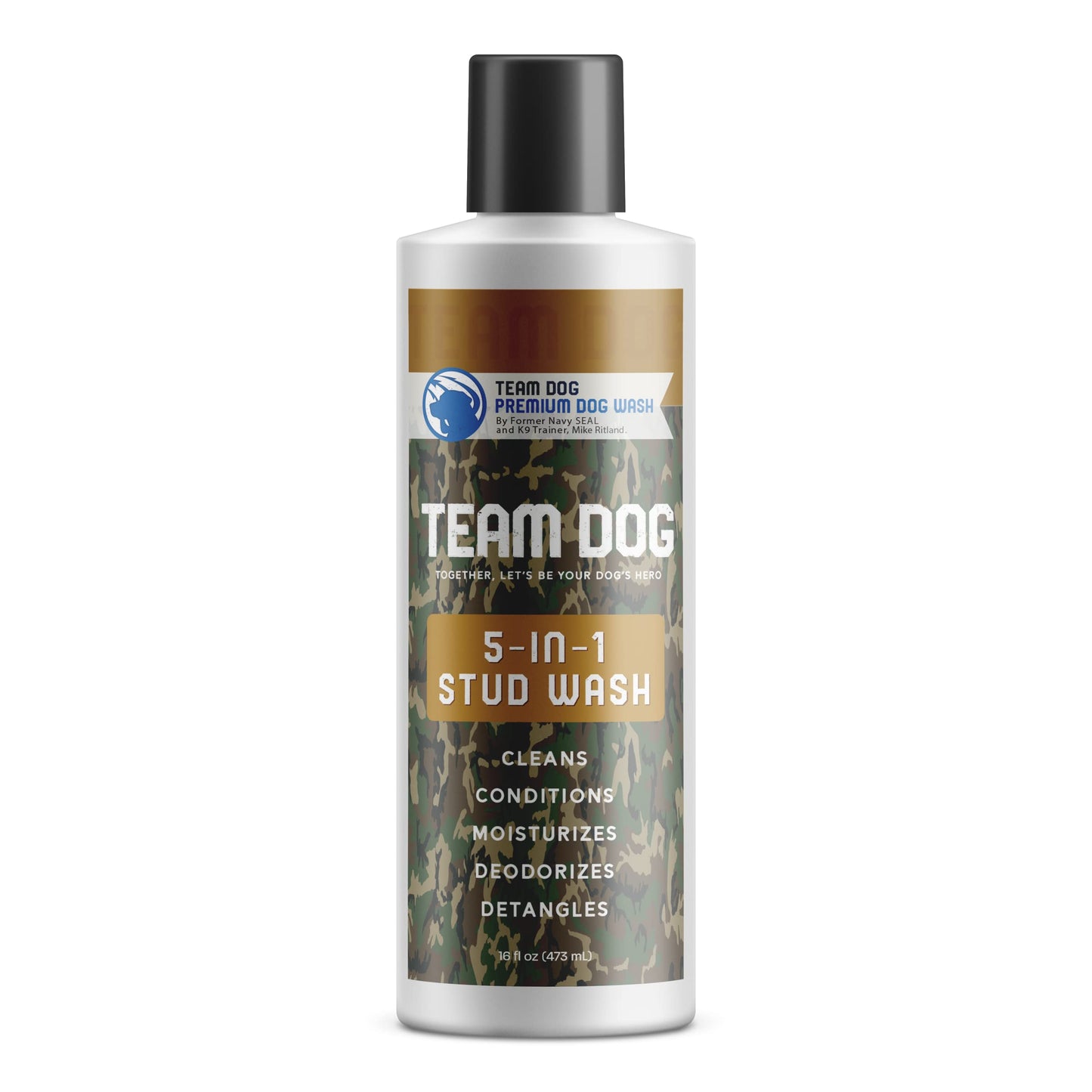 TEAM DOG 5 in 1 Oatmeal Shampoo for Dogs | Moisturizing Detangling & Deodorizing Dog Shampoo and Conditioner | for Allergies & Sensitive Skin | No MEA/DEA Phosphate Sulfates Parabens | 16 Fl Oz