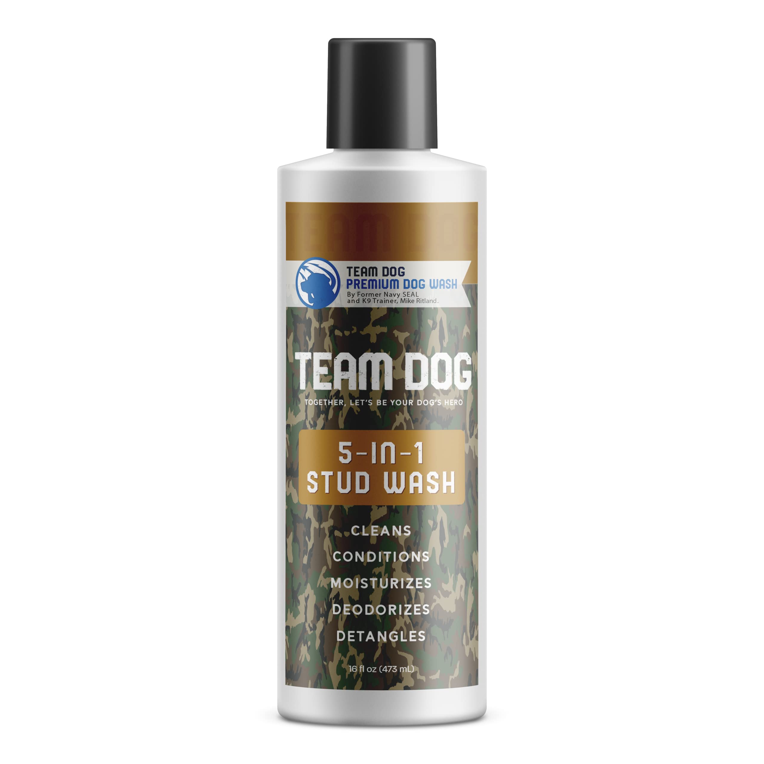 TEAM DOG 5 in 1 Oatmeal Shampoo for Dogs | Moisturizing Detangling & Deodorizing Dog Shampoo and Conditioner | for Allergies & Sensitive Skin | No MEA/DEA Phosphate Sulfates Parabens | 16 Fl Oz