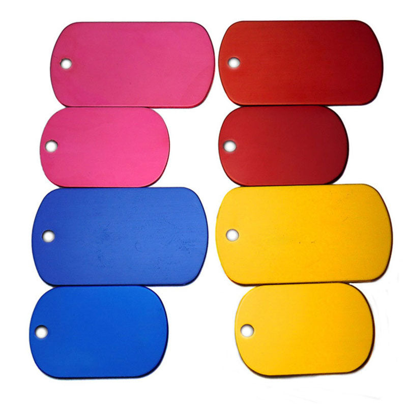 Personalized Aluminum Geometric Pendant ID Tag for Pets